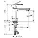 Baterie lavoar Hansgrohe Rebris E 72557670 negru mat 72557670 foto 2