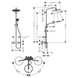 Душевая система Hansgrohe 26890340 Croma Select S Showerpipe 280 1jet с термостатом черный матовый хром 26890340 фото 2