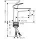 Baterie lavoar Hansgrohe Logis Fine 110 cu sifon push-open, negru mat (71252670) 71252670 foto 2