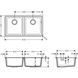 Кухонная мойка Hansgrohe S510-U770 под столешницу 820х450 на две чаши 370/370, Graphiteblack (43434170) 43434170 фото 2
