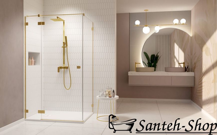 Душевая кабина Radaway ESSENZA PRO BRUSHED GOLD KDJ 10097090-99-01L + 10098090-01-01 10097090-99-01L + 10098090-01-01 фото
