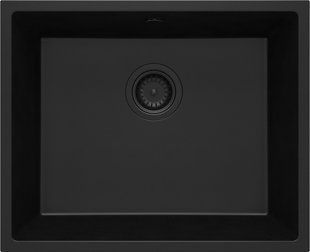 Гранитная мойка DEANTE CORDA ZQA_N10C, 1 чаша, подвесной, 540 x 440 x 200 мм, nero ZQA_T10C фото
