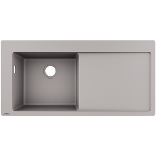 Chiuvetă de bucătărie Hansgrohe S5110-F450 1050x510 cu raft din dreapta, gri beton (43330380) 43330380 foto