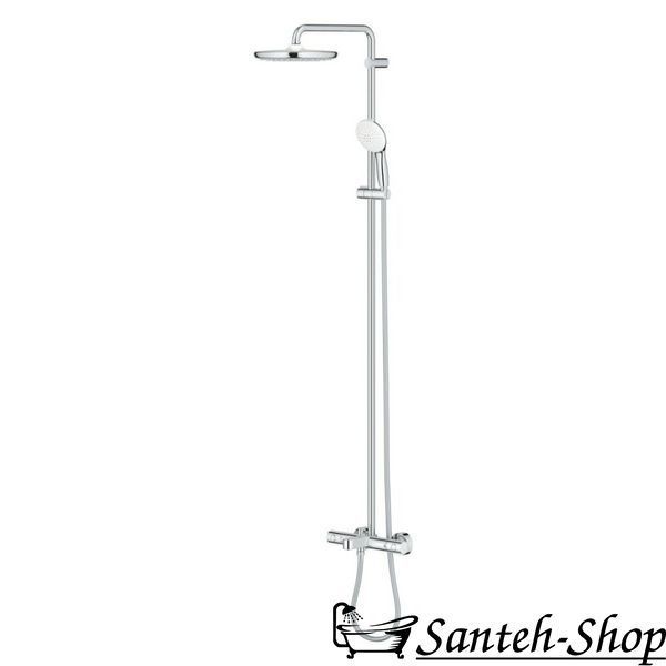 Душевая система с термостатом Grohe Tempesta 250 shower system THM bath 9,5l, хром (26672001) 26672001 фото