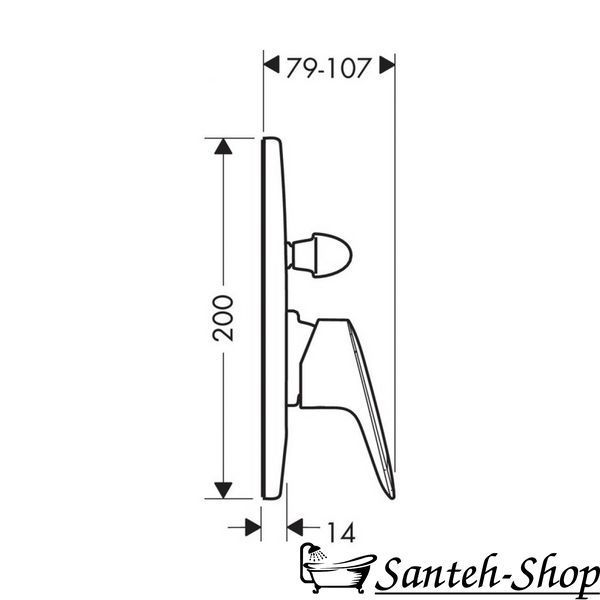 Смеситель для ванны Hansgrohe Logis, хром (71409000) 71409000 фото