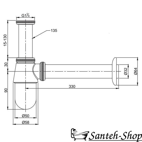 Sifon lavoar Volle MASTER LINEA 90-00-181 Aire 90-00-181 foto