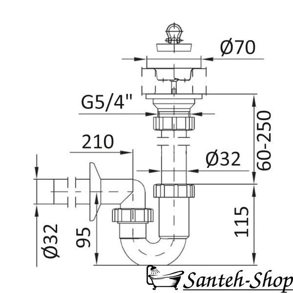 Сифон для умывальника IMPRESE SWB000365032 SWB000365032 фото