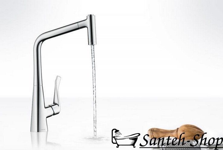 Смеситель для кухни Hansgrohe Metris Select 320 с выдвижным душем, хром (14884000) 14884000 фото