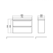 Dulap de baie suspendat AQUARODOS HEADWAY 100 cu lavoar, 520x800x460 mm, alb HEADWAY 100 foto 2