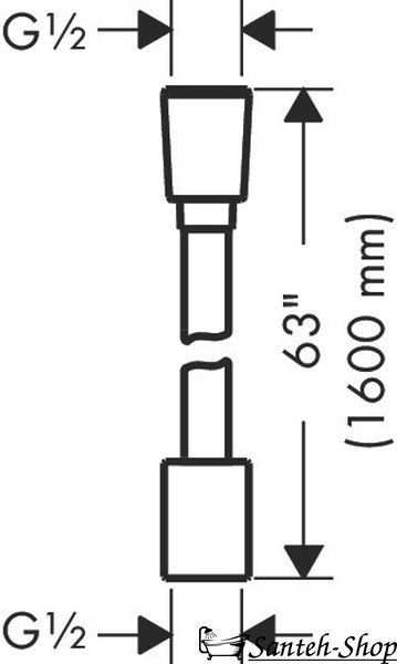 Шланг для душа Hansgrohe Designflex 1,6м, Brushed Black Chrome (28260340) 28260340 фото