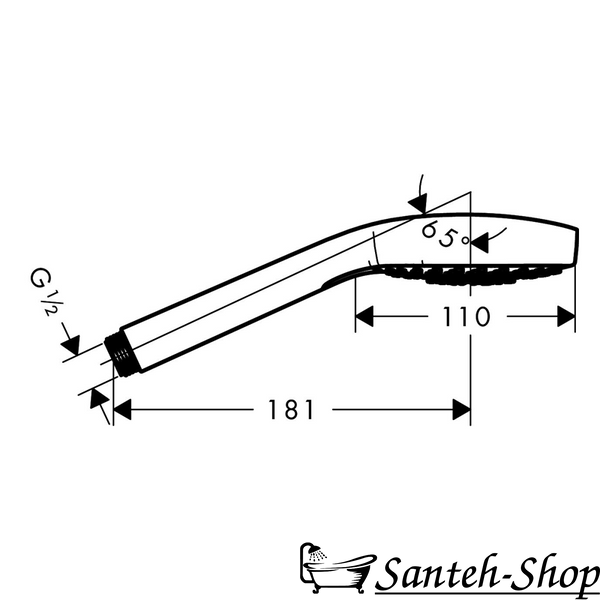 Duș de m&acirc;nă Hansgrohe 26810400 Croma 110 Select E Multi HS alb/crom 26810400 foto