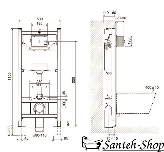 Instalatie pentru toaleta IMPRESE i-FRAME i8122B 3in1 i8122B foto