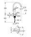 Смеситель для мойки Grohe Eurosmart 340 мм, хром (33202003) 33202003 фото 2