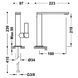 PROJECT-TRES Baterie lavoar XL Aur mat 24K 21130501OM foto 2