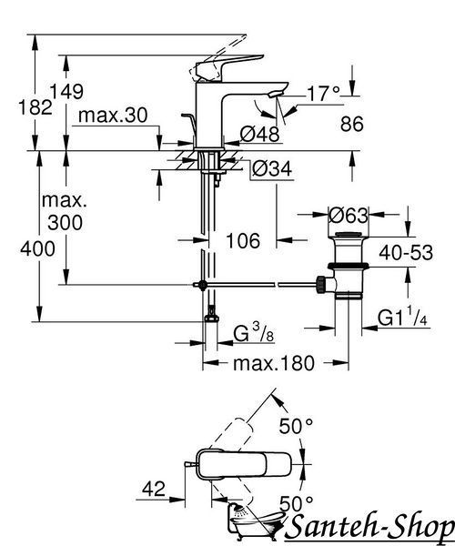Grohe Cubeo baterie lavoar monocomandă, mărime S, crom (1016940000) 1016940000 foto