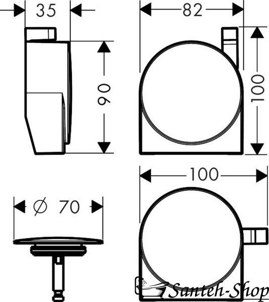 Излив для ванны Hansgrohe Exafill S (58117000) 345268245401 фото