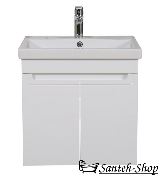 Dulap de baie suspendat AQUARODOS OMEGA 60 cu lavoar, 580x600x450 cm, alb OMEGA 60 foto