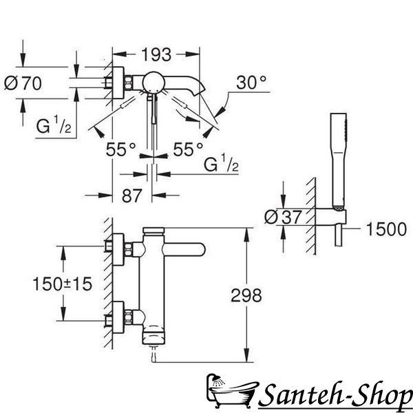 Baterie de baie GROHE ESSENCE 33628001 monocomandă 33628001 foto