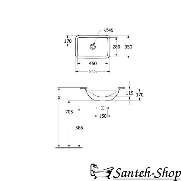 Умывальник Villeroy&Boch Loop & Friends 4A560001 белый 510*345 мм 4A560001 фото