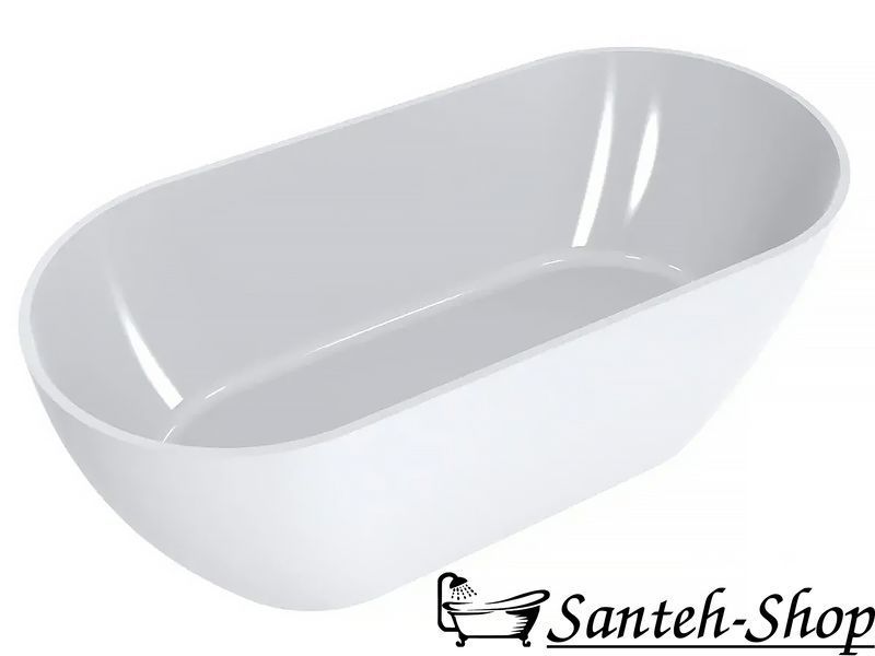 Ванна MIRAGGIO Greenland273 отдельностоящая каменная 1680х805х510 мм белая Greenland273 фото