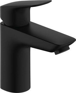 Baterie lavoar Hansgrohe Logis 71107670 cu supapă inferioară push-open, crom negru 71107670 foto
