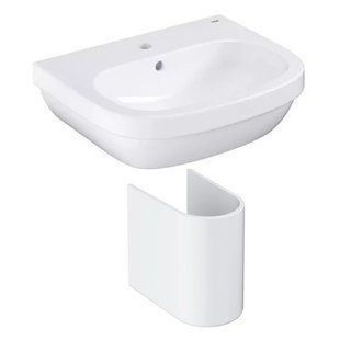 Умывальник подвесной с полупьедесталом Grohe Euro Ceramic 55 см, белый (39336000_39201000) 39336000_39201000 фото