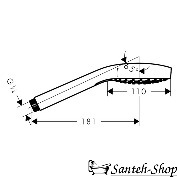 Ручной душ Hansgrohe 26802400 Croma 110 Select S Vario HS белый/хром 26802400 фото