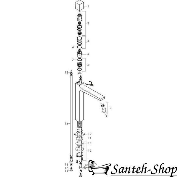 Baterie lavoar 260 Select Hansgrohe Metropol 32572000 395079060161 foto