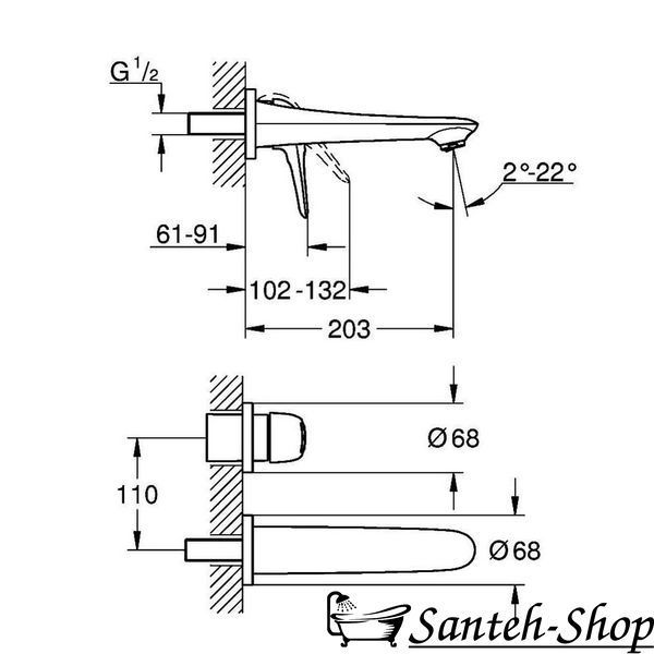 Exteriorul bateriei pentru chiuvetă GROHE Eurostyle 19571003 19571003 foto