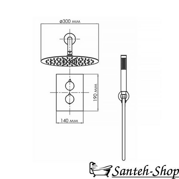Sistem de dus VOLLE SISTEMA R 1585.090101 montaj ascuns crom 1585.090101 foto