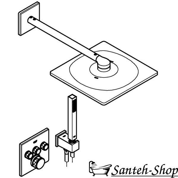 Sistem de duș GROHE Grohtherm SmartControl 34706000 cu termostat de duș crom 34706000 foto