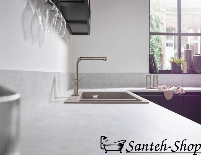 Смеситель кухонный Hansgrohe Talis M54 270 2jet с вытяжным изливом, черный матовый (72808670) 72808670 фото