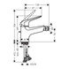 Baterie bideu Hansgrohe Novus 71142000 crom 71142000 foto 2