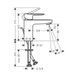 Baterie de lavoar Hansgrohe Vernis Blend 100 cu sifon, negru mat (71551670) 71551670 foto 2