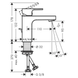 Смеситель для умывальника Hansgrohe Vernis Shape 71561670 с сливным набором черный 71561670 фото 2