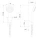 Set duș IMPRESE MODUS f03808210SP (capă duș 1 mod, suport, furtun PVC 1500 mm) negru mat f03808210SP foto 2