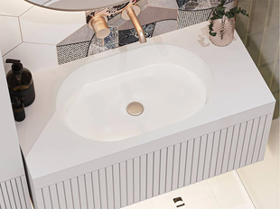 Lavoar Miraggio Rome Alb 550x108x88 mm Rome White foto