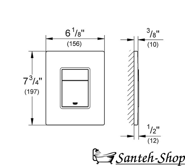 Kit de instalare: WC suspendat VLTAVA Rimless, scaun solid Slim + 38772001 Instalare RAPID SL pentru toaleta, buton cromat, fara garnitura c06809603+38772001 foto