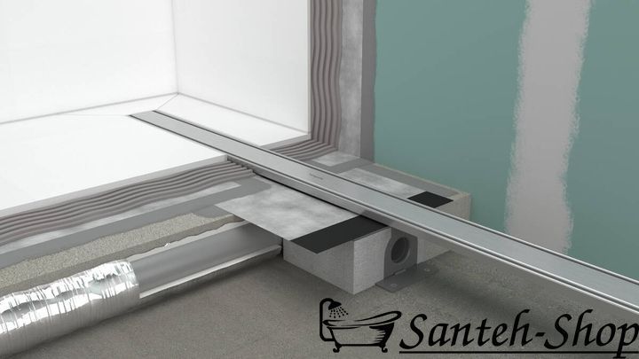 Scurgere de duș Hansgrohe RainDrain Original 80 cm, oțel inoxidabil periat (56198800) 56198800 foto