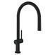 Смеситель для кухни Hansgrohe Talis 210 1jet с вытяжным изливом, черный матовый (72802670) 72802670 фото 1