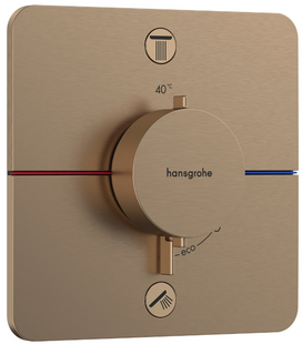 Термостат скрытого монтажа на 2 потребитель Hansgrohe ShowerSelect Comfort Q для душа, Brushed Bronze (15583140) 15583140 фото
