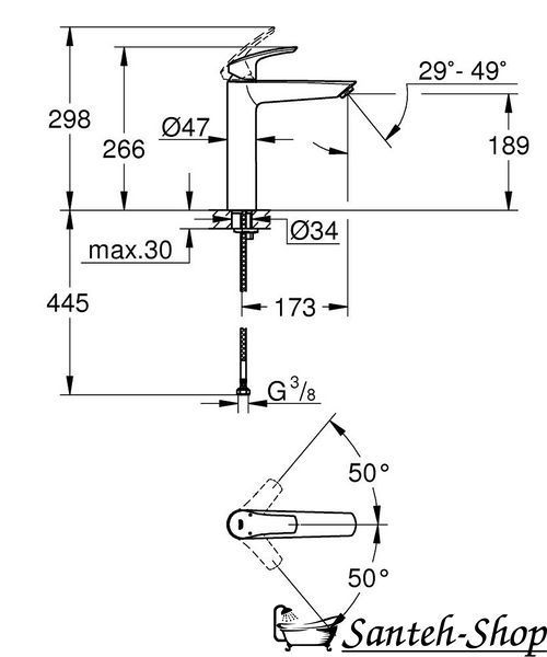 Grohe Eurosmart Baterie electronică pentru chiuvetă cu infraroșu, negru mat (239752433) 239752433 foto