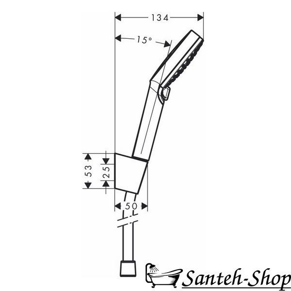 Set dus HANSGROHE CROMETTA Vario 1,60m 26694400 foto