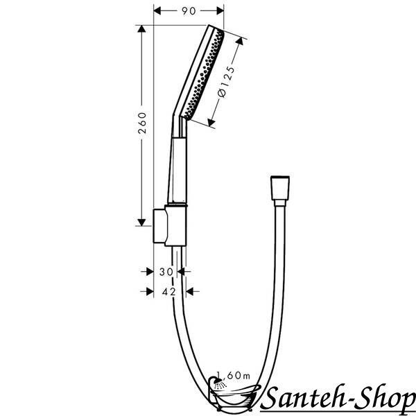 Set de duș Hansgrohe Raindance Alive Select S 3jet EcoSmart 24611140, cu suport și furtun de 1,6 m, bronz 24611140 foto