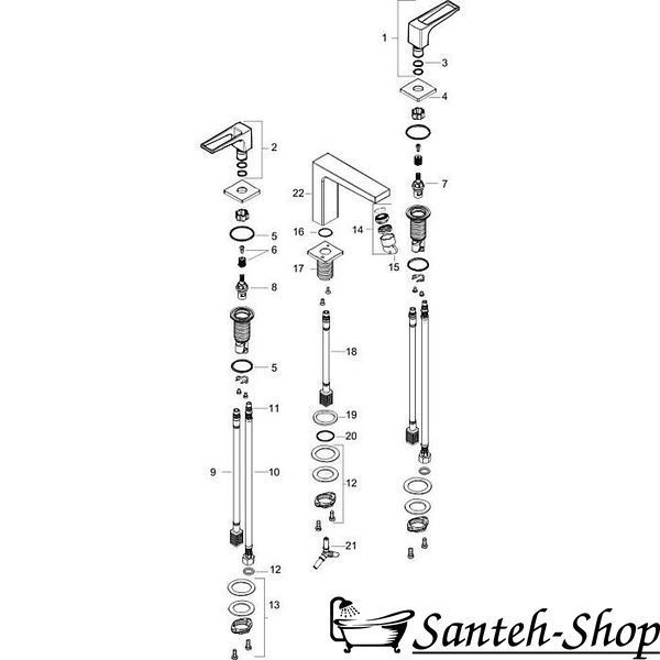 Baterie lavoar HANSGROHE METROPOL 274746783601 foto