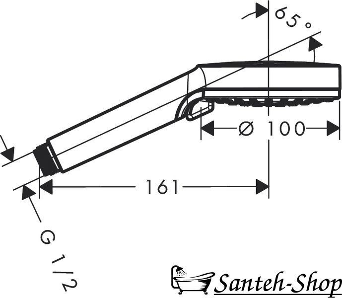 Ручной душ Hansgrohe Crometta 100 Vario, белый/хром (26330400) 26330400 фото