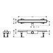 Scurgere de duș Hansgrohe RainDrain Compact Flat 60cm cu montare pe faianță (56163000) 56163000 foto 8