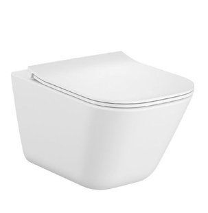 WC suspendat ROCA GAP A34H472000 fără ramă cu capac ULTRASLIM și sistem de &icirc;nchidere silențioasă A34H472000 foto