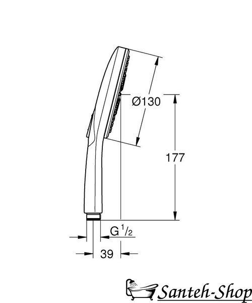 Ручной душ RAINSHOWER SMARTACTIVE 130, (3 режима) 22127KF0 фото
