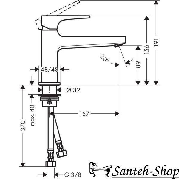 Baterie lavoar 100 monocomandă Hansgrohe Metropol 74502000 943896488611 foto